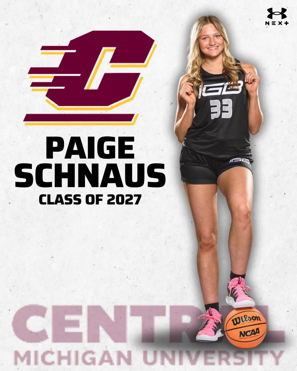 Paige Schnaus, Class of 2027, picks up an offer from
<a href="/kristinhaynie/">Kristin Haynie</a> at <a href="/CMUWBBall/">Central Michigan WBB</a>! Congratulations, <a href="/Schnaus_32/">Paige Schnaus</a>!