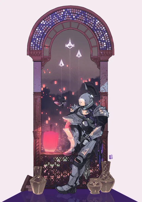 Commission for  커미션으로 오시리스와 세인트-14를 작업했습니다. 저번커미션과 세트로 작업해드렸어요. 신청 감사합니다!  