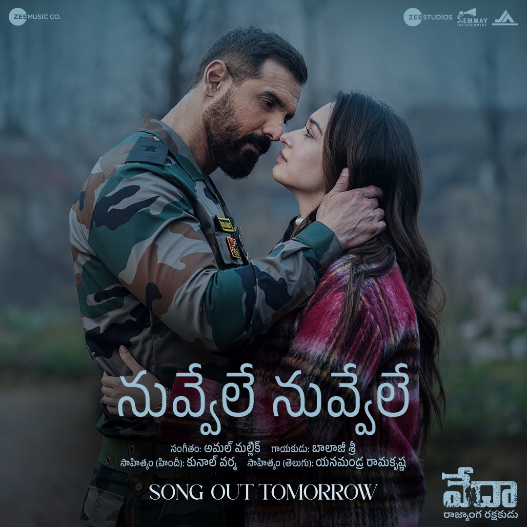 Prepare to be moved by the love song #ZarooratSeZyada ❤️ 
Releasing tomorrow in Hindi, Tamil, and Telugu ❤️‍🩹🎵

<a href="/TheJohnAbraham/">John Abraham</a> #Sharvari <a href="/nowitsabhi/">Abhishek Banerjee</a> <a href="/tamannaahspeaks/">Tamannaah Bhatia</a> <a href="/monishaadvani/">Monisha Advani</a> <a href="/madhubhojwani/">Madhu Bhojwani</a> <a href="/minnakshidas/">Minnakshidas</a> <a href="/aseem_arora/">Aseem Arrora</a> <a href="/AmaalMallik/">Amaal Mallik</a> #ArijitSingh <a href="/kunaalvermaa77/">KUNAAL VERMAA</a>