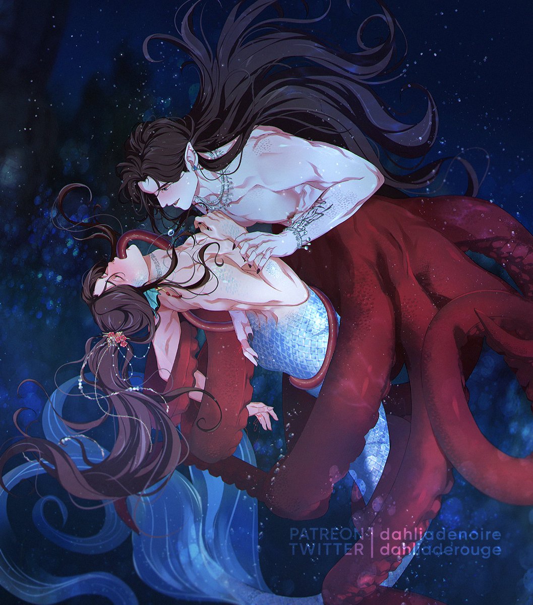 octohua and prince merlian 🐙💖🐟