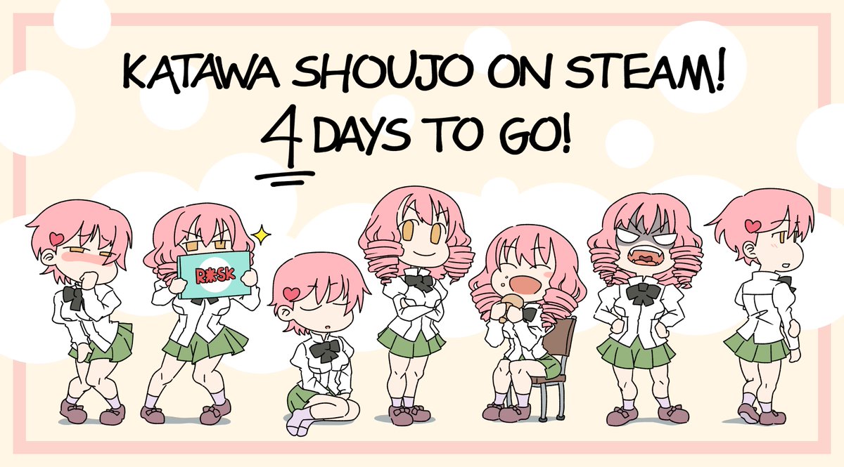 Katawa Shoujo will be releasing in 8 days on Steam!
Today's illustration by fom /<a href="/envelope_dev/">꒰ঌ en✉elope</a>☆
store.steampowered.com/app/3068300/Ka…