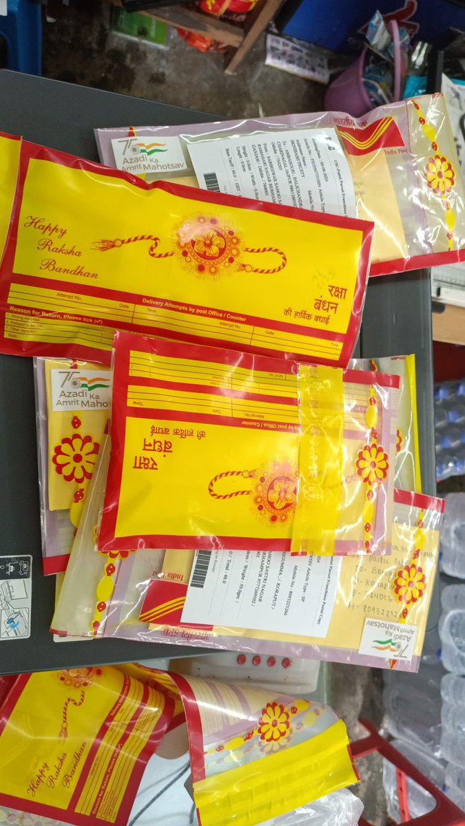 Near or Far..
You can send "Rakshi" to your Brother through CSC Dak Mitra.
This Initiative parcel booking doing by CSC VLE Shakti Prasad,Ganjam,Odisha.
#Rakshyabandhan 
<a href="/CSCegov_/">CSCeGov</a> 
<a href="/OdishaSpv/">CSC SPV Odisha</a>