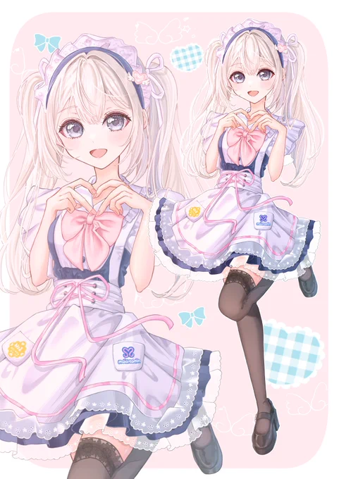 【お仕事報告】あの有名メイドカフェ「めいどりーみん」からバーチャルメイドが誕生!無限大プロモーション1期生の「恋羽ましろ」ちゃんの立ち絵を担当しましたあなたのハート、射抜かれちゃってください 