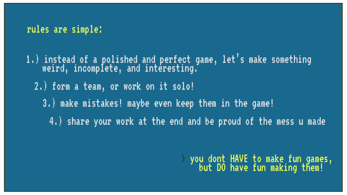 badgamejam's tweet photo. a little briefer for those still curious 🐸 

#badgamejam https://t.co/RYipxq87wI