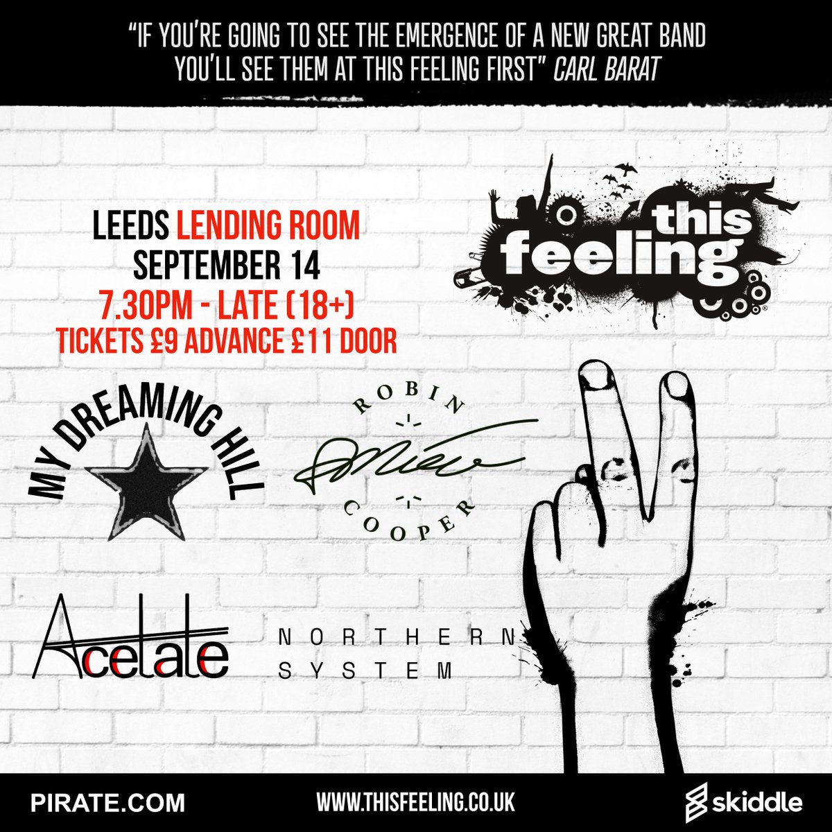 Just announced 🎸 14 September <a href="/LendingRoomLDS/">Lending Room</a> Leeds w/ <a href="/MyDreamingHill_/">My Dreaming Hill</a> <a href="/robincooperuk/">Robin Cooper</a> #Acetate <a href="/northernsystem/">Northern System</a> 

🎟️ skiddle.com/e/39326207
