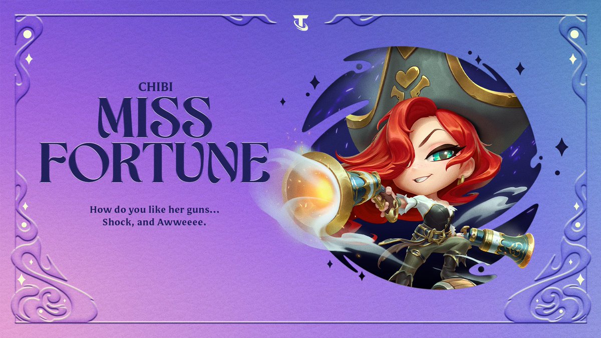 🎁 TFT CHIBI MISS FORTUNE GIVEAWAY 🎁

💗 heart
♻️ rt
💬 reply w your favorite miss fortune skin (mine is battle bunny!😌)

🏆 5 winners announced on august 15, good luck!