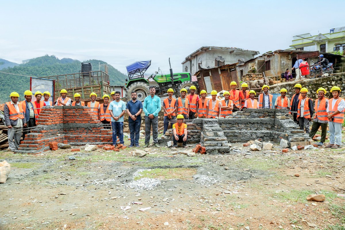 A 5-day Mason training has commenced in Jajarkot with technical support of <a href="/DudbcW/">DUDBC - शहरी विकास तथा भवन निर्माण विभाग</a>.
<a href="/UN_Nepal/">United Nations in Nepal</a> is bringing together 28 local masons to learn earthquake-resistant construction techniques. This effort is led by <a href="/NDRRMA_Nepal/">NDRRMA</a> with support from <a href="/UKinNepal/">UK in Nepal 🇬🇧🇳🇵</a>.
#JRAPNepal #BuildBackBetter