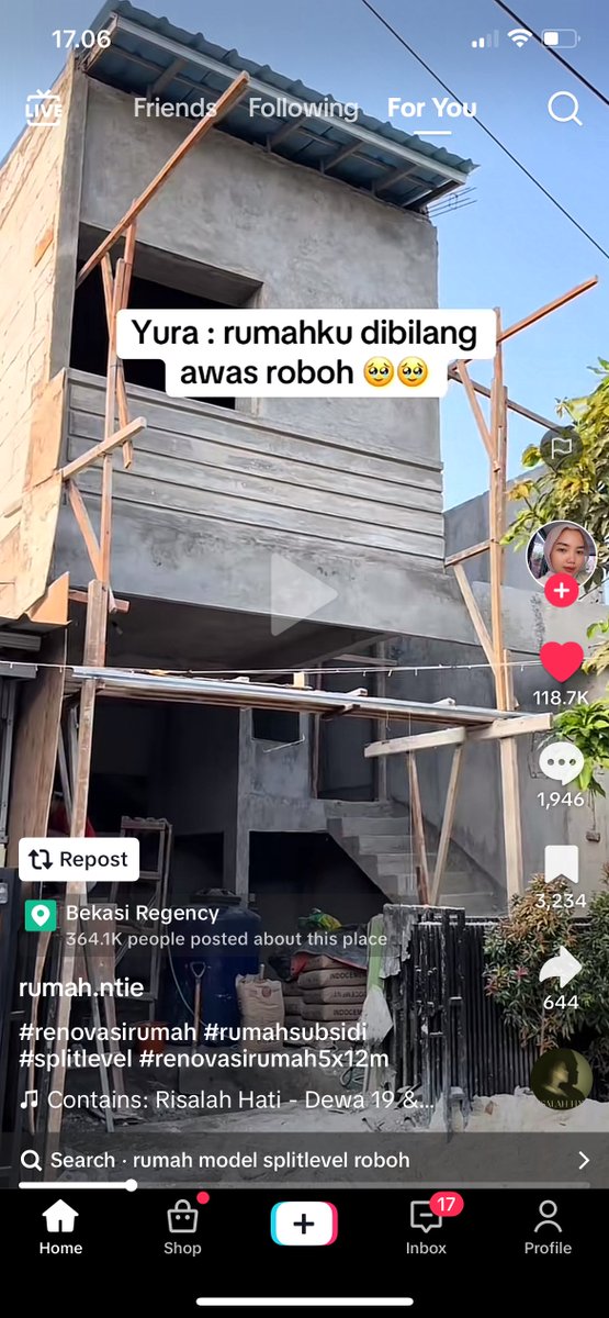 Halo, abang/kakak yang paham perihal bangunan rumah. Saya lihat konten ini masuk ke fyp tiktok dan banyak yang komen kalau takut roboh dan semacamnya terlebih dari mahasiswa teknik sipil. Sebagai orang yang awam perihal bangun rumah, apakah ada yang salah ya dari pembangunan ini?