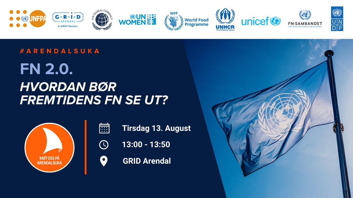 UNDP Norway (@undpnorway) on Twitter photo Bli med FN-familien på #Arendalsuka for en diskusjon om fremtidens FN!🌍
✅<a href="/EspenBarthEide/">Espen Barth Eide</a>
✅<a href="/Arvinn/">Arvinn E. Gadgil</a>
✅<a href="/awolasmal/">Ayesha Wolasmal</a>
✅<a href="/dagiulstein/">Dag Inge Ulstein</a>
✅<a href="/CecilieHellest1/">Cecilie Hellestveit</a>
✅<a href="/CatharinaBu/">Catharina Bu</a>
✅<a href="/OdaBjerkan/">Oda Bjerkan</a>
Dette arrangementet er perfekt å få med seg i forkant av #SummitOfTheFuture
program.arendalsuka.no/event/user-vie… Bli med FN-familien på #Arendalsuka for en diskusjon om fremtidens FN!🌍
✅<a href="/EspenBarthEide/">Espen Barth Eide</a>
✅<a href="/Arvinn/">Arvinn E. Gadgil</a>
✅<a href="/awolasmal/">Ayesha Wolasmal</a>
✅<a href="/dagiulstein/">Dag Inge Ulstein</a>
✅<a href="/CecilieHellest1/">Cecilie Hellestveit</a>
✅<a href="/CatharinaBu/">Catharina Bu</a>
✅<a href="/OdaBjerkan/">Oda Bjerkan</a>
Dette arrangementet er perfekt å få med seg i forkant av #SummitOfTheFuture
program.arendalsuka.no/event/user-vie…