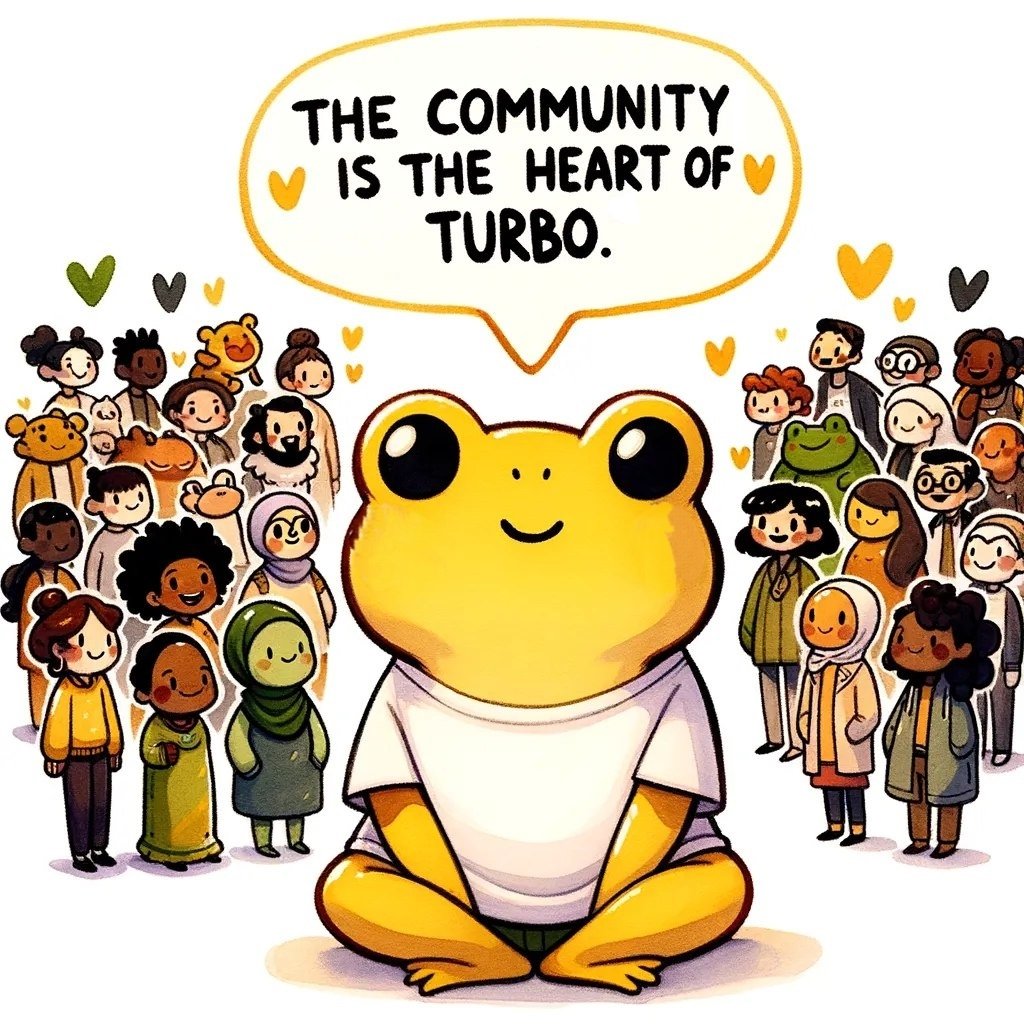 Honestly, ... as a person,..
I have no power to make $TURBO fly to the moon. 

But I do believe, whether TURBO is bullish or bearish, we have already become families.

And that makes us a difference!

A big love from Indonesian $TURBO Lovers 😎💕

$TURBO #TurboRevolution