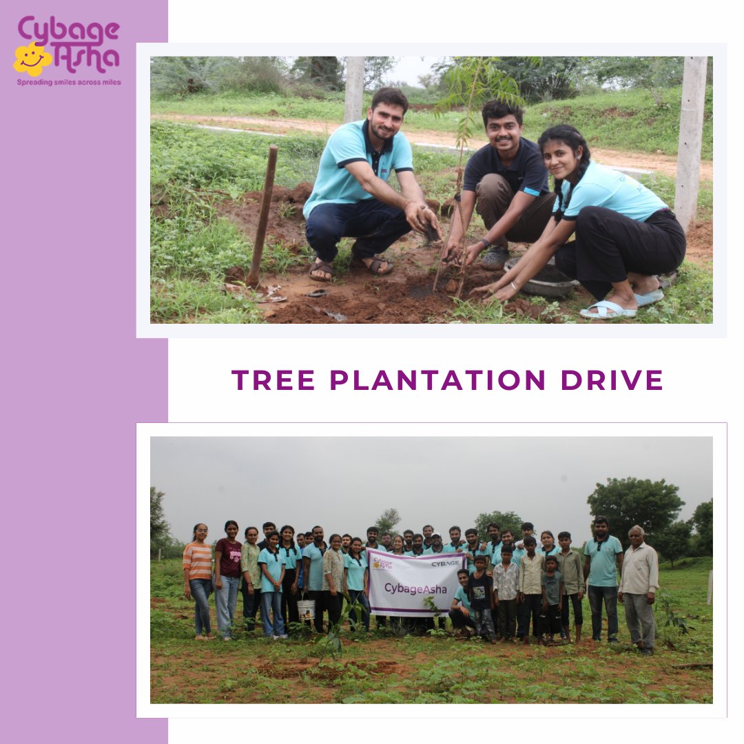 cybage_csr's tweet photo. 🌳CybageAsha planted 500 trees at Kantharpura village on Aug 4, 2024! 🌱 Thanks to 26 Cybagians, 7 CybageKhushboo students, &amp; local leaders. Special thanks to Mr. Hasmukhbhai Patel, IPS, &amp; Roopantar Foundation! 🌿

#CybageAsha #TreePlantation #GreenInitiative #TheCybageFoundation https://t.co/irEf0yF5s2