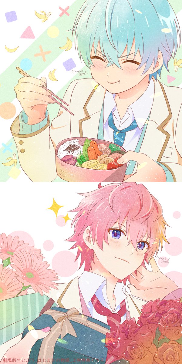 「#劇場版すとぷり の第2弾、第3弾の来場者特典として描かせていただいたミニ色紙の」|中村ユミのイラスト