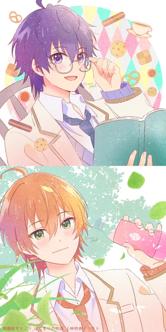#劇場版すとぷり の第2弾、第3弾の来場者特典として描かせていただいたミニ色紙のイラストです。ありがとうございました!掲載許可をいただいたので、Xに収納します#すとぷり #劇場版すとぷりはじまりの物語 
