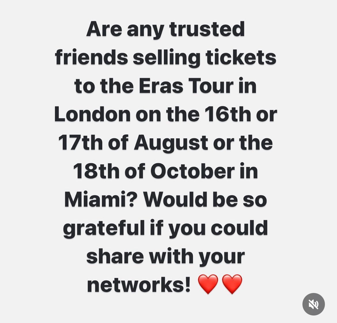 Do I know anyone genuinely selling Eras Tour Wembley tickets? I got scammed out of £400 trying to buy them as a gift for my sister so now only trying with trusted friends and after losing all that money I can’t afford the extortionate stubhub prices! Lmk if you know anyone ty ty