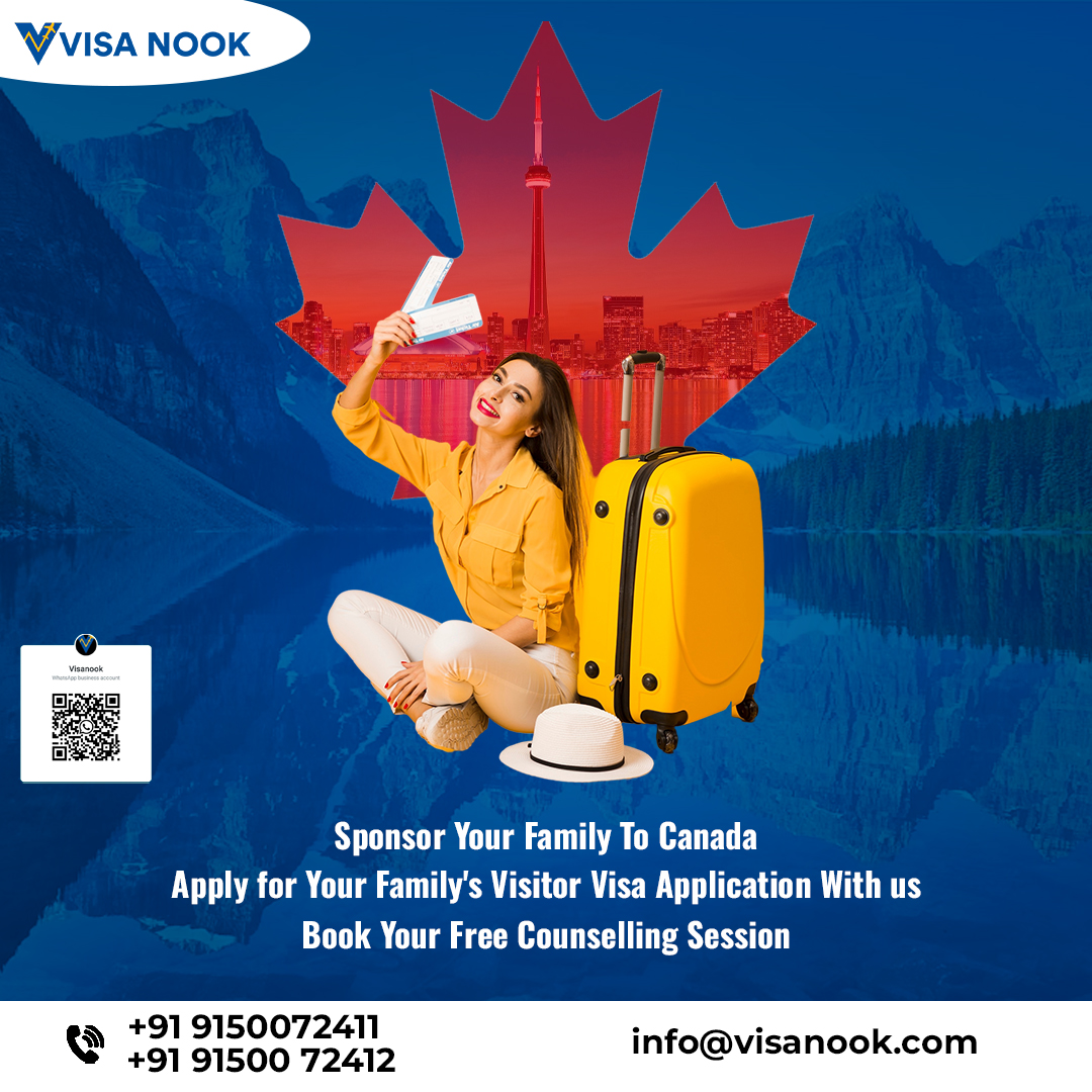 visa_nook's tweet photo. Sponsor Your Family to Canada with Visa Nook! Apply for your family’s visitor visa with us and bring your loved ones closer. Our expert team provides personalized assistance and guidance throughout the process. Book your free counseling session today and start your journey https://t.co/L4jNGdx5Zu