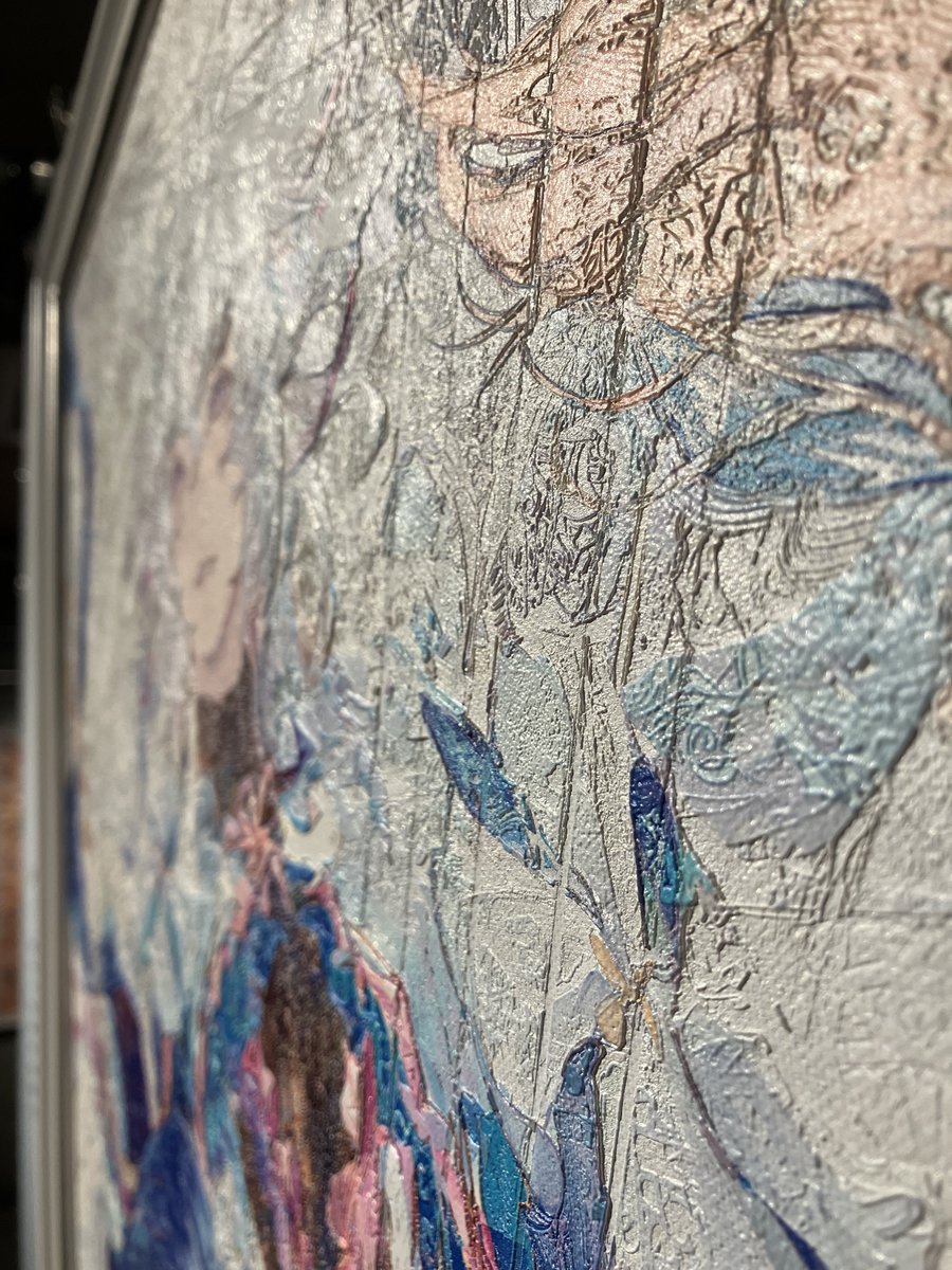「SSSの展示会に引き続きこちらも行ってきました油絵特有のインクの立体感を印刷によ」|ケルのイラスト