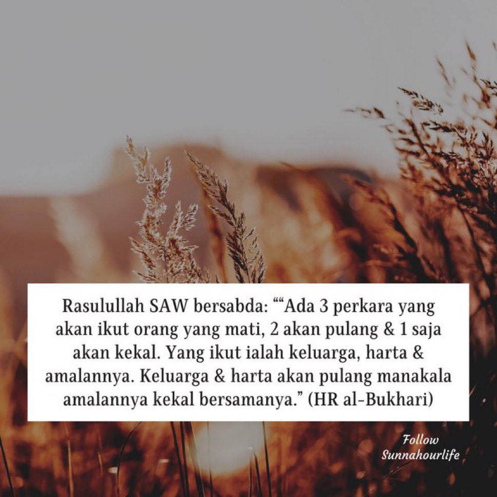 SantapanMinda's tweet image. 3 perkara ikut ke kubur tapi 2 pulang, 1 kekal bersama. 😢

#HadithTime
