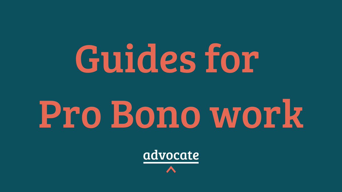 Want to dip your toes into a new area of practice this summer? ☀️

🔎 Check out Advocate's useful guides to pro bono work page, which has tailored guides for barristers &amp; legal professionals across the Bar to help them undertake pro bono work. ⬇️

bit.ly/ProBonoGuides