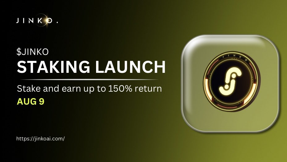 Jinko Staking is live now! You may start to stake your Jinko tokens and earn amazing rewards.