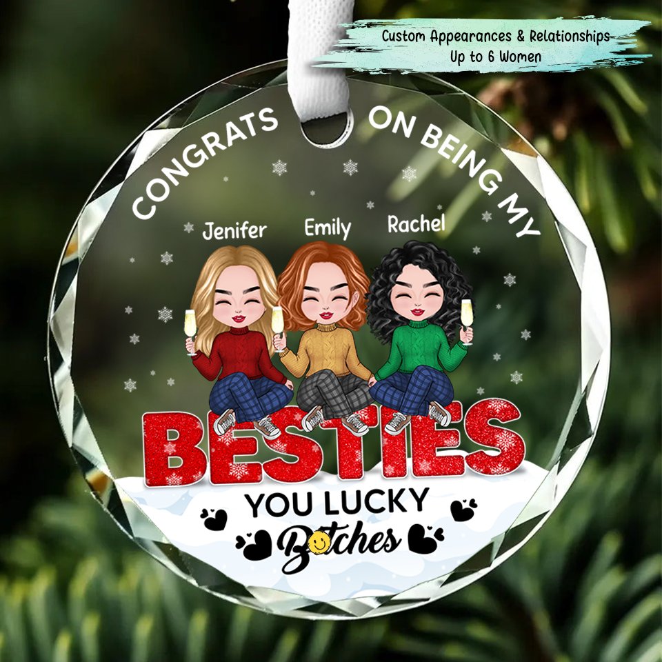 🎄✨ Show your best friend how special they are with our "You're Lucky To Have Me" custom ornament! A perfect keepsake to celebrate your friendship this holiday season. ❤️🎁
Order here: duconspace.com/RGO-001
 #BestieGift #CustomOrnament #friendshipgoals