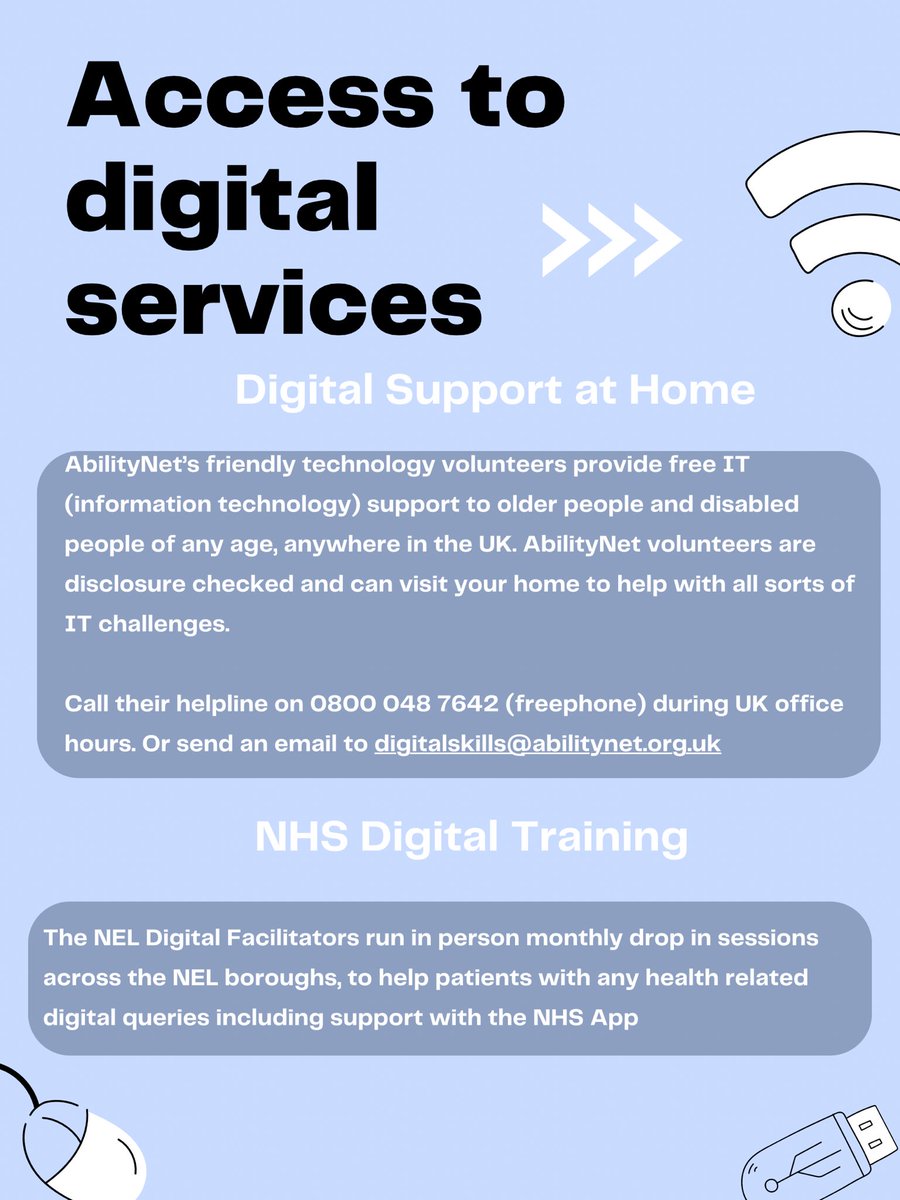 AmcBarking's tweet photo. Check out the posters below to find out what digital services you can access⬇️

Access the NHS digital training sessions here: https://t.co/dCMguinart https://t.co/0xkVkKA7Sb