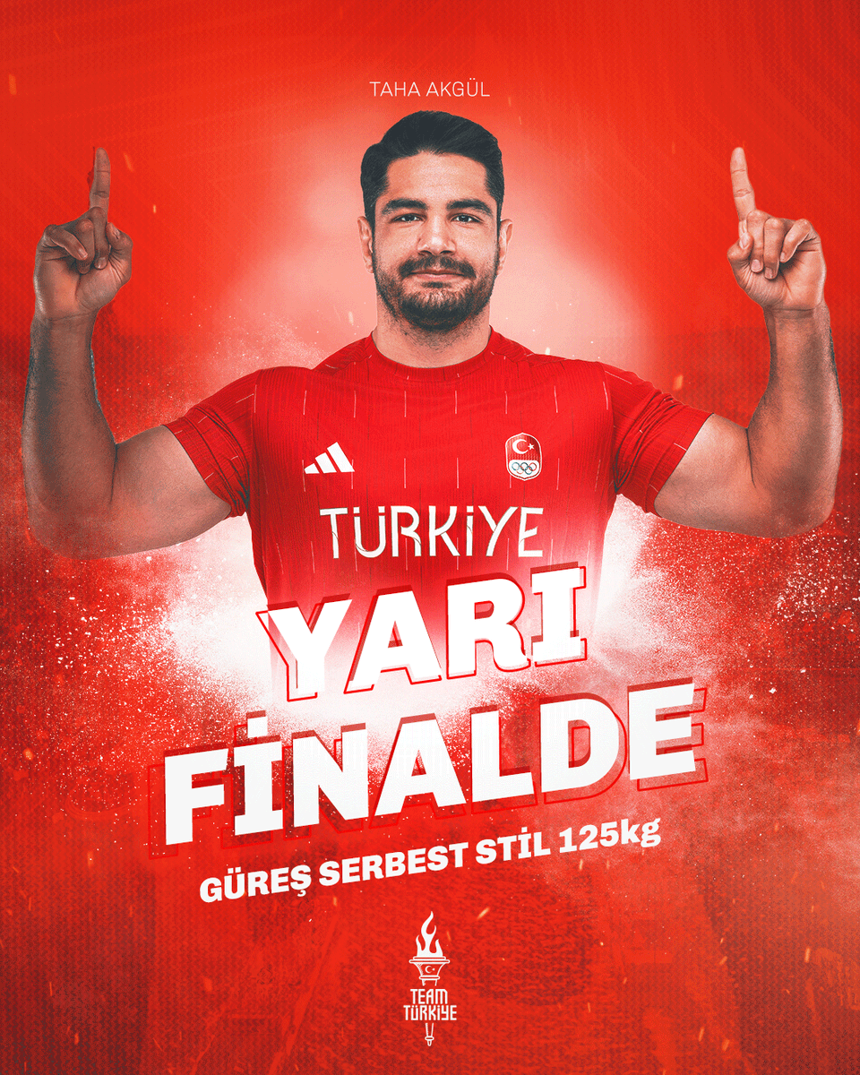 #Paris2024 Olimpiyat Oyunları'nda milli güreşçimiz Taha Akgül, serbest stil 125kg çeyrek finalinde Macaristan'dan Daniel Ligeti'yi 8-0 yenerek yarı finale yükseldi.🤼‍♂️

🇹🇷Sporcumuz, 19.15'te başlayacak akşam seansının 3. maçında İran'dan Amir Hossein Zare ile finale çıkabilmek