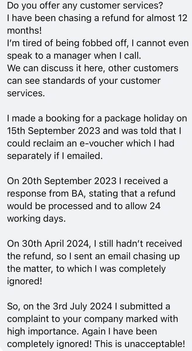 RDan_WAFU's tweet photo. @British_Airways Here is a link to Trip Advisor which contains a review including the emails I have sent to the non existent BA customer services:

https://t.co/W02n0bv19k https://t.co/8dwLupx8lZ