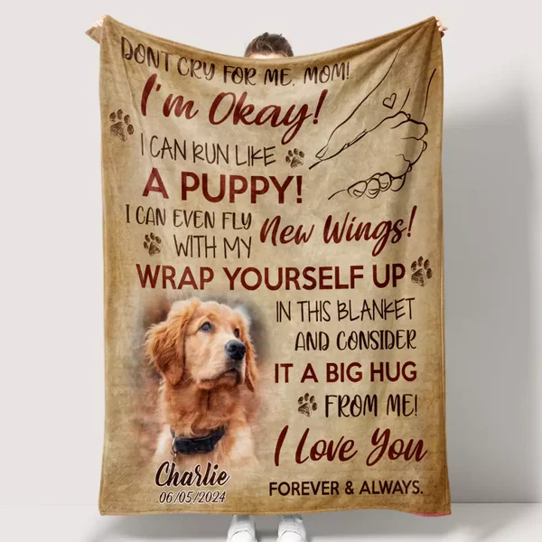 🐾💔 Honor the memory of your beloved furry friend with our "Don't Cry For Me, Mom" custom photo blanket. A heartfelt tribute for dog lovers to keep their cherished companion close. 🐶❤️ Order here: duconspace.com/FBL-004
#DogLovers #CustomPhotoBlanket #petmemorialart