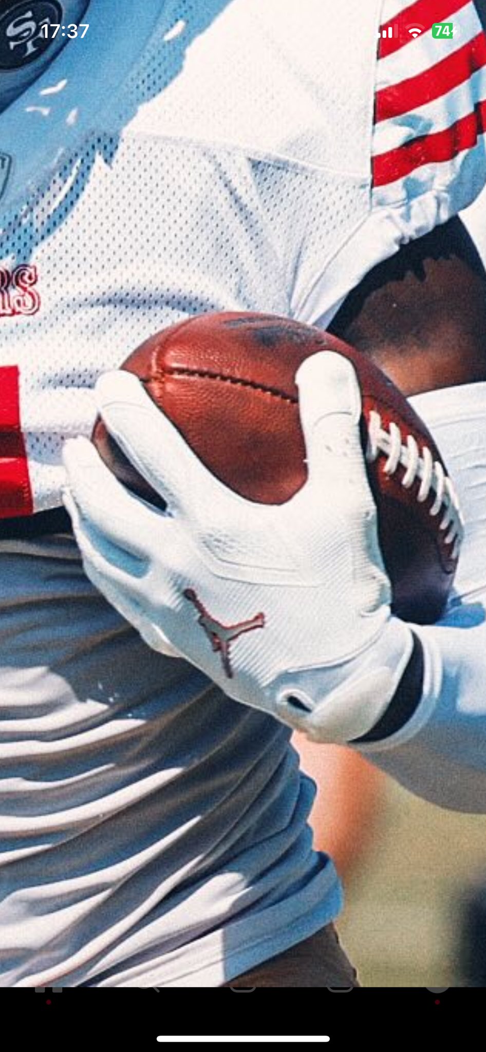 新品】 アメフト Jordan Fly Lock グローブ Black XL JORDAN