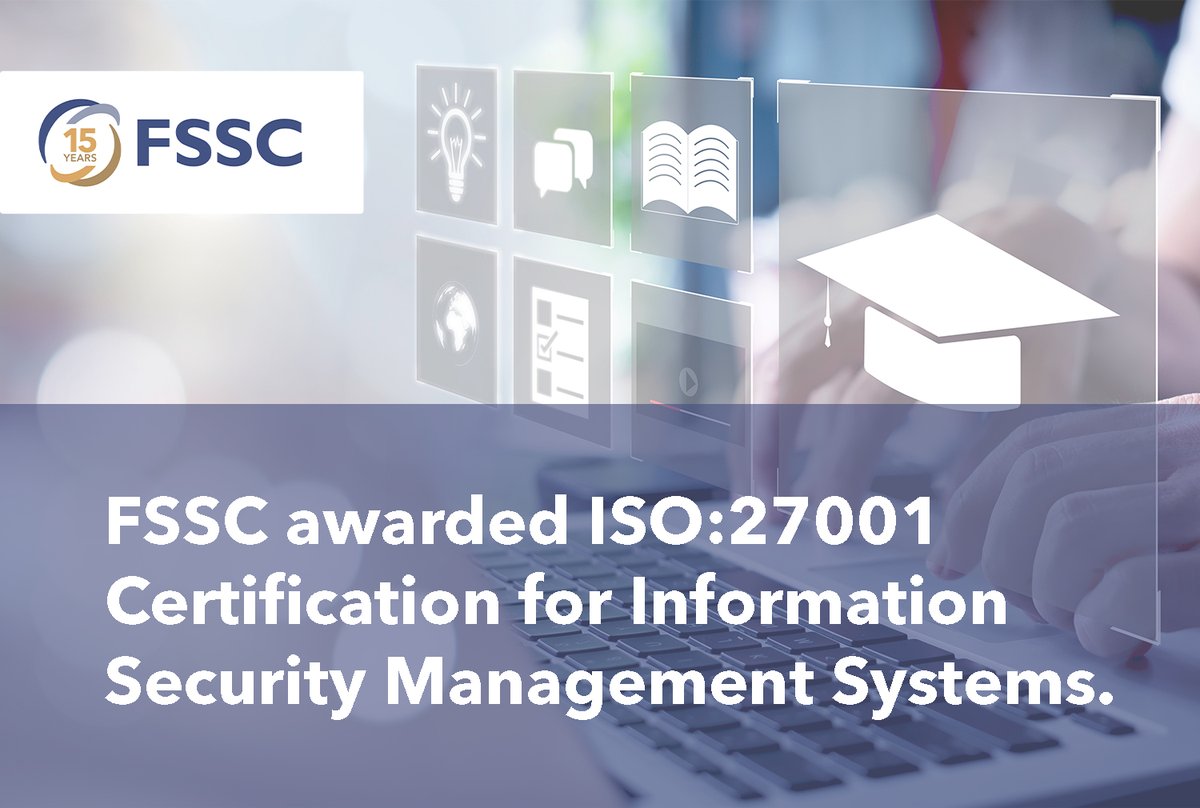 #FSSC has successfully achieved #ISO 27001:2022 Certification; helping realize the FSSC commitment to trust, integrity, transparency, and engagement in the consumer goods industry and related supply chain. Read the full article here: fssc.com/insights/fssc-…

#ISO #FSSC #IMS
