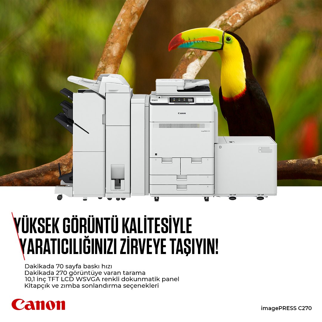 Canon_TR's tweet image. 🎨🖨️ Canon imagePRESS C270 Serisi: Yüksek görüntü kalitesiyle yaratıcılığınızı zirveye taşıyın! ​

Olağanüstü baskı performansı ve geniş medya desteğiyle iş potansiyelinizi artırın. 🌟️

Daha fazla bilgi için: canon.sm/3WyhpDJ   
   
#CanonTürkiye #imagePRESS