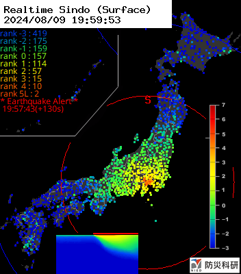 eqmap's tweet photo. [2024-08-09 19:57:38]
震源: 神奈川県西部 / 深さ: 10km / 規模: M5.2
推定最大震度: 4 (第15報/最終) #地震 https://t.co/DTWygKDCW1