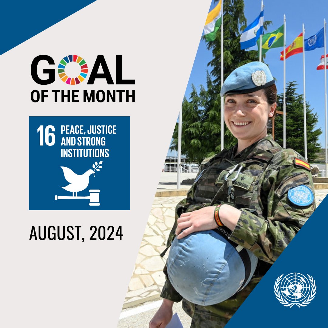 Without peace, justice and strong institutions, sustainable development is impossible. 

This month, the <a href="/UN/">United Nations</a> is highlighting #SDG16 to promote peaceful and inclusive societies. #ActNow

Learn more ➡️  ow.ly/Ky4o50SSxbL