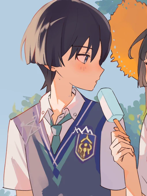 Skebで韓国コラボカフェ放くん描かせていただきました