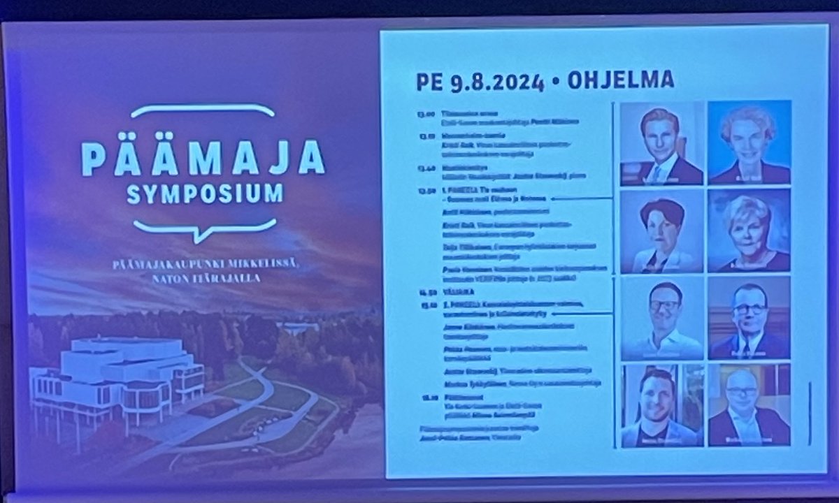 Mari Kyllönen (@mariskilled) on Twitter photo #päämajasymposium polkaistu käyntiin aurinkoisessa Mikkelissä.
Ensimmäisessä paneelissa Kristi Raik, Teija Tiilikainen, Paula Vanninen ja <a href="/anttihakkanen/">Antti Häkkänen</a> aiheesta ”Tie rauhaan - Suomen rooli EU:ssa ja Natossa”.
Seuraa linjoilla: areena.yle.fi/1-71644048 #päämajasymposium polkaistu käyntiin aurinkoisessa Mikkelissä.
Ensimmäisessä paneelissa Kristi Raik, Teija Tiilikainen, Paula Vanninen ja <a href="/anttihakkanen/">Antti Häkkänen</a> aiheesta ”Tie rauhaan - Suomen rooli EU:ssa ja Natossa”.
Seuraa linjoilla: areena.yle.fi/1-71644048