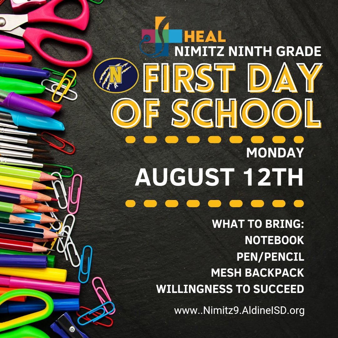 It's almost the 1st day back, and we can't wait to see you!!!
