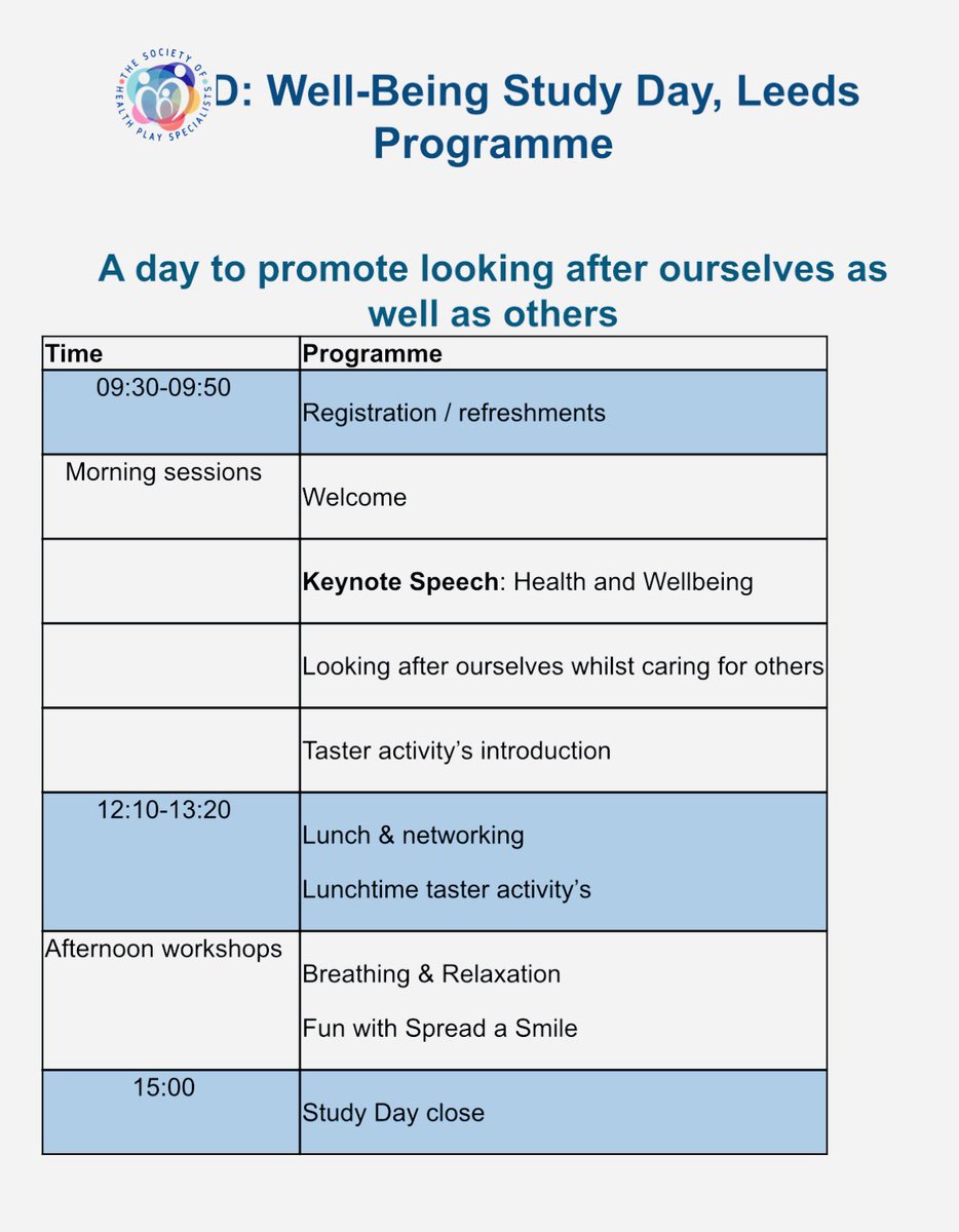 Society of Health Play Specialists tweet media