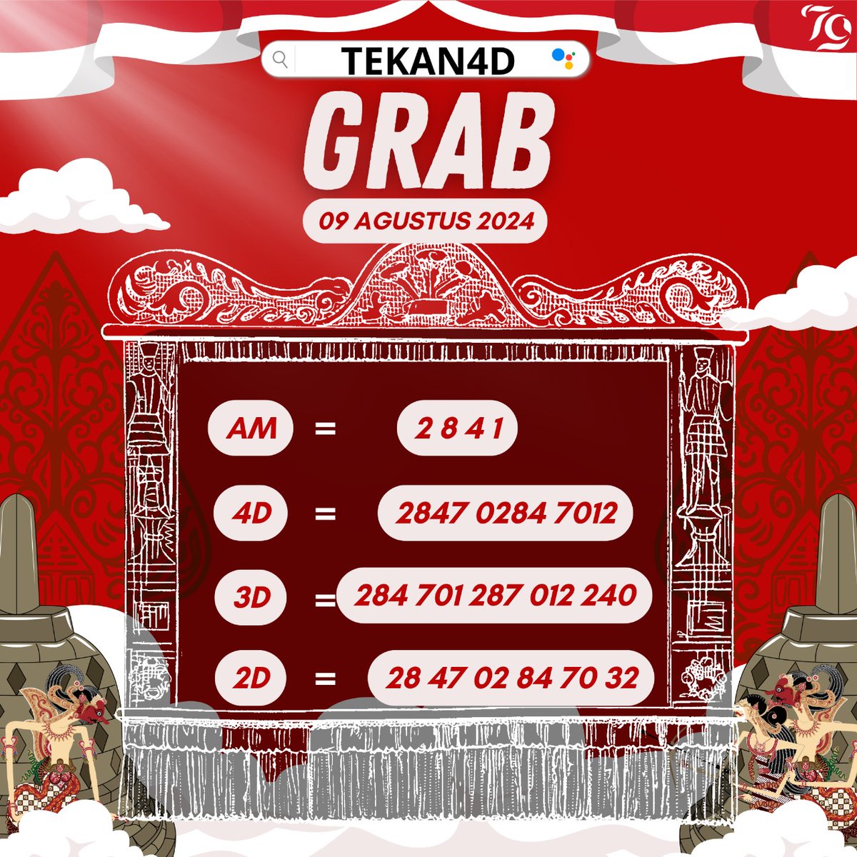 Tekan4dOfficial's tweet photo. NOMOR GRAB  | 09 AGUSTUS 2024
TETAP PAKAI ANGKA SENDIRI JIKA ANDA RAGU
SEMANGAT PENGEJAR JP https://t.co/kDpqvfpHtx