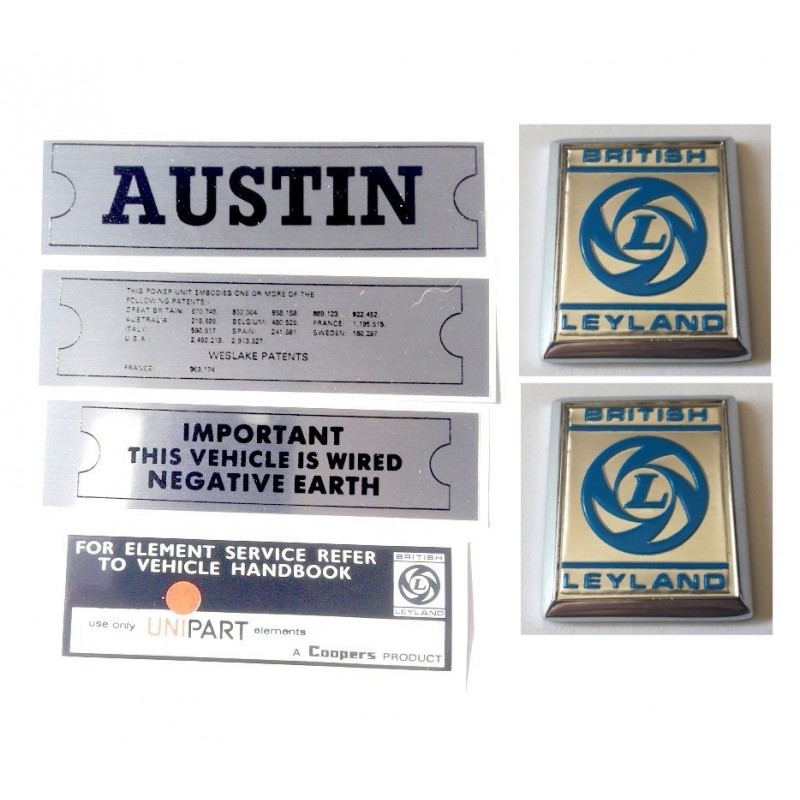 5% OFF! #ADO16 #Austin1100 #Austin1300 Sticker Bundle 6 with BL wing badges - miniphernalia.co.uk/austin-ado16-s…