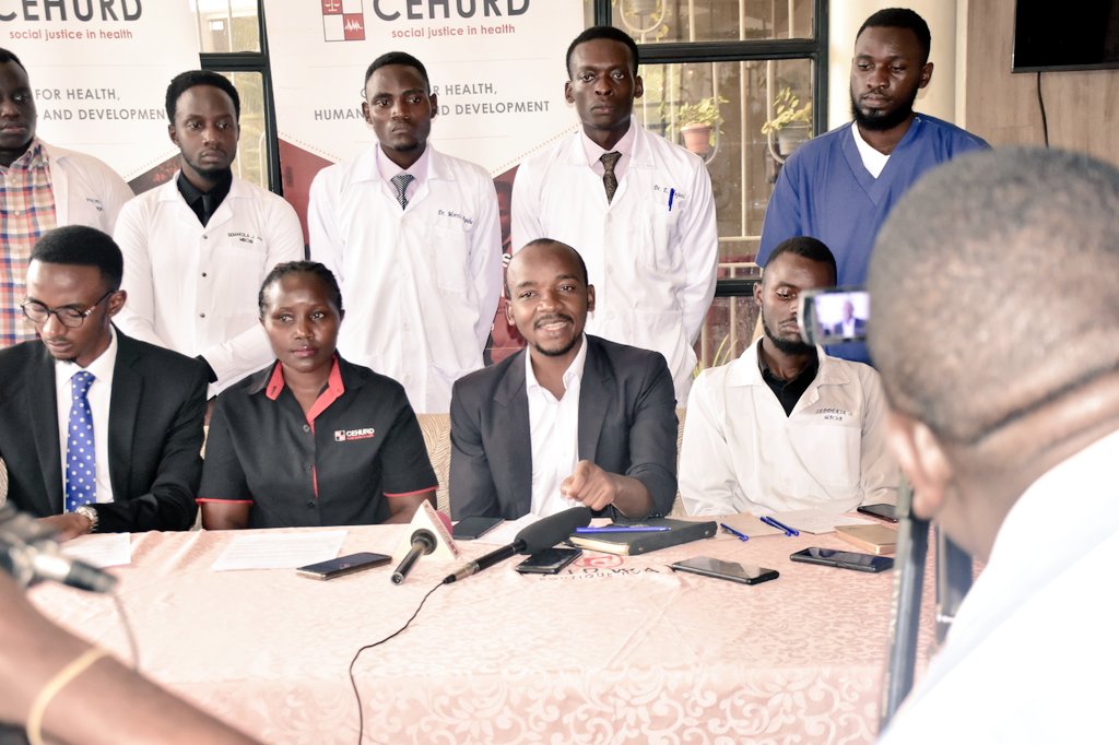 cehurduganda's tweet photo. Together with the Federation for Uganda Medical Interns, we are holding a press conference to urge the @MinofHealthUG and the Government of Uganda to address the plight of medical interns, which have significant implications for the public health system. Year after year, trained medical graduates face numerous challenges, ranging from delayed pay to insufficient pay and now to delayed or selective deployment.

According to the Ministry of Health, over 1,500 medical interns have not been deployed, primarily due to insufficient funding. The government allocated 35 billion shillings for allowances for over 1,200 medical interns expected to be deployed by the Ministry of Health in the coming months. However, a budget shortfall of 18.5 billion shillings has hindered the deployment of the remaining interns.

The failure to deploy all qualified medical interns is not only a disservice to them but also poses a significant threat to the health of many Ugandans who rely on their services.  

Follow the conversation via #DeployMedicalInterns
#PlightOfMedicalInterns
@TheUMAofficial