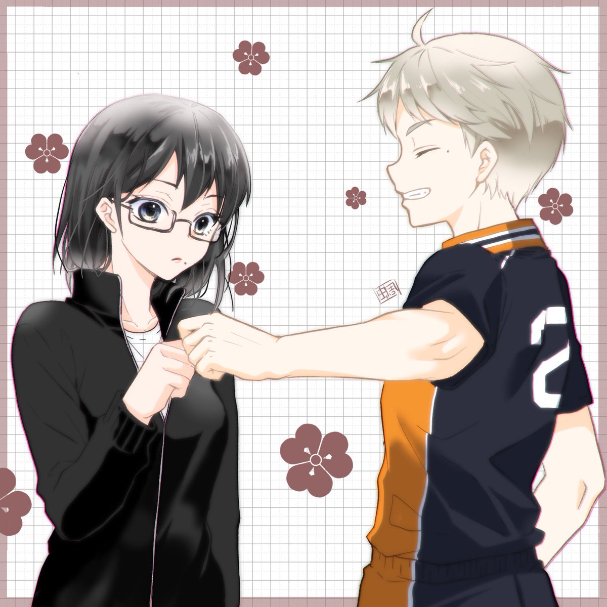 wanpote's tweet image. ［菅原孝支➕清水潔子］お疲れ