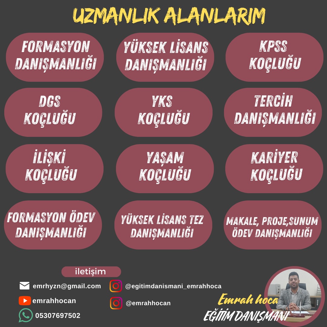 Danışmanlık için DM ✅