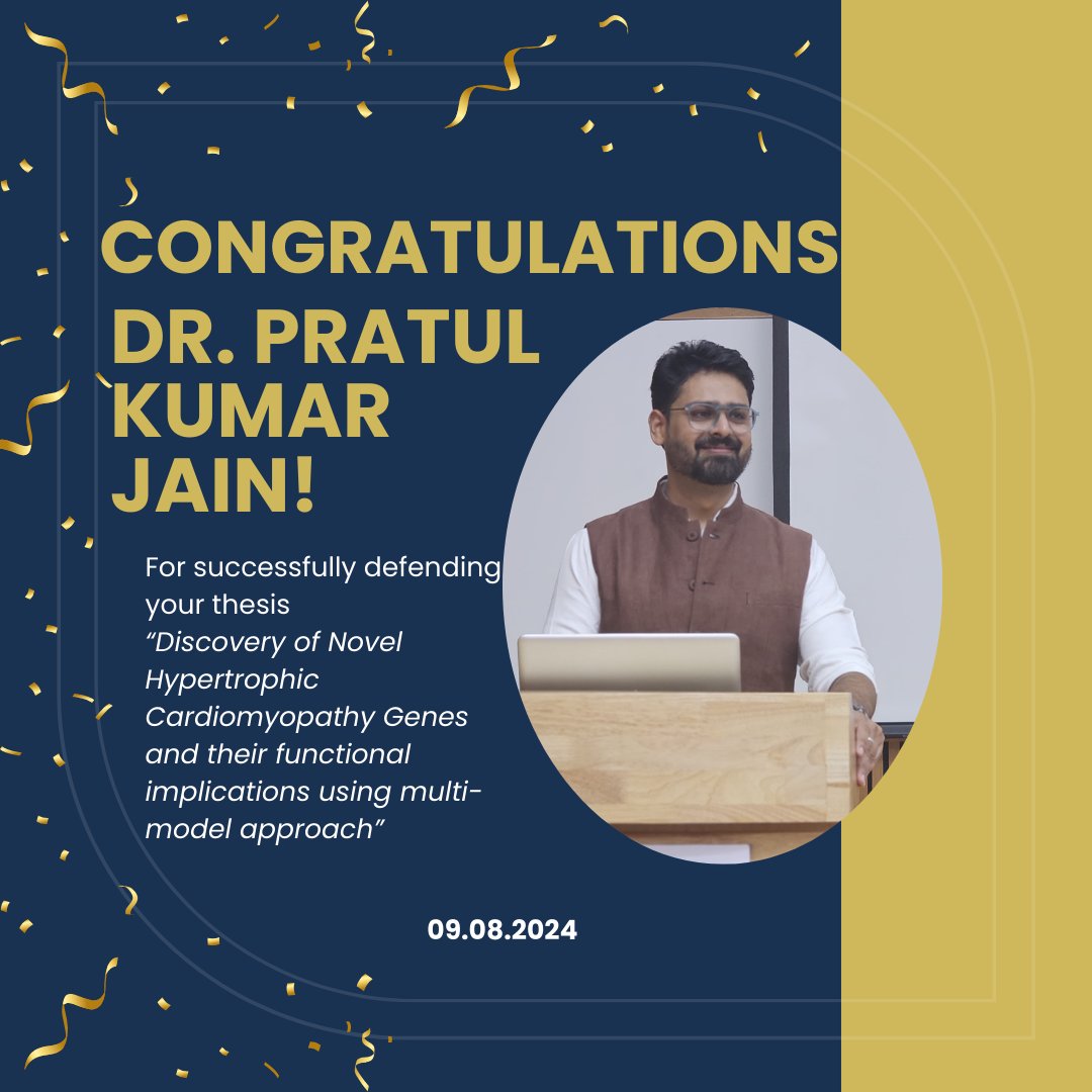 iBRIC-inStem (@dbt_instem) on Twitter photo #PhDone 🎓
Congratulations Pratul Kumar Jain of
<a href="/Dhan_inStem/">Dhandapany Perundurai</a> Lab for successfully defending your thesis today, 9th August 2024! 🎊
We're proud. 🤝
<a href="/DBTIndia/">Department of Biotechnology</a> #PhDone 🎓
Congratulations Pratul Kumar Jain of
<a href="/Dhan_inStem/">Dhandapany Perundurai</a> Lab for successfully defending your thesis today, 9th August 2024! 🎊
We're proud. 🤝
<a href="/DBTIndia/">Department of Biotechnology</a>