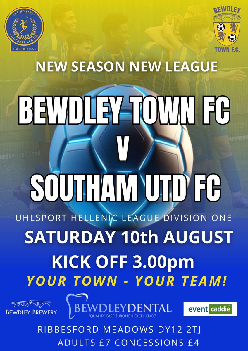 KEEP IT UP BOYS Two really good performances so far from the lads . Keep it up Saturday <a href="/BewdleyTownFC/">Bewdley Town FC</a> 💙💛 when they take on <a href="/SouthamUnitedFC/">Southam United</a> 
Let's get behind the Riversiders this year 💪