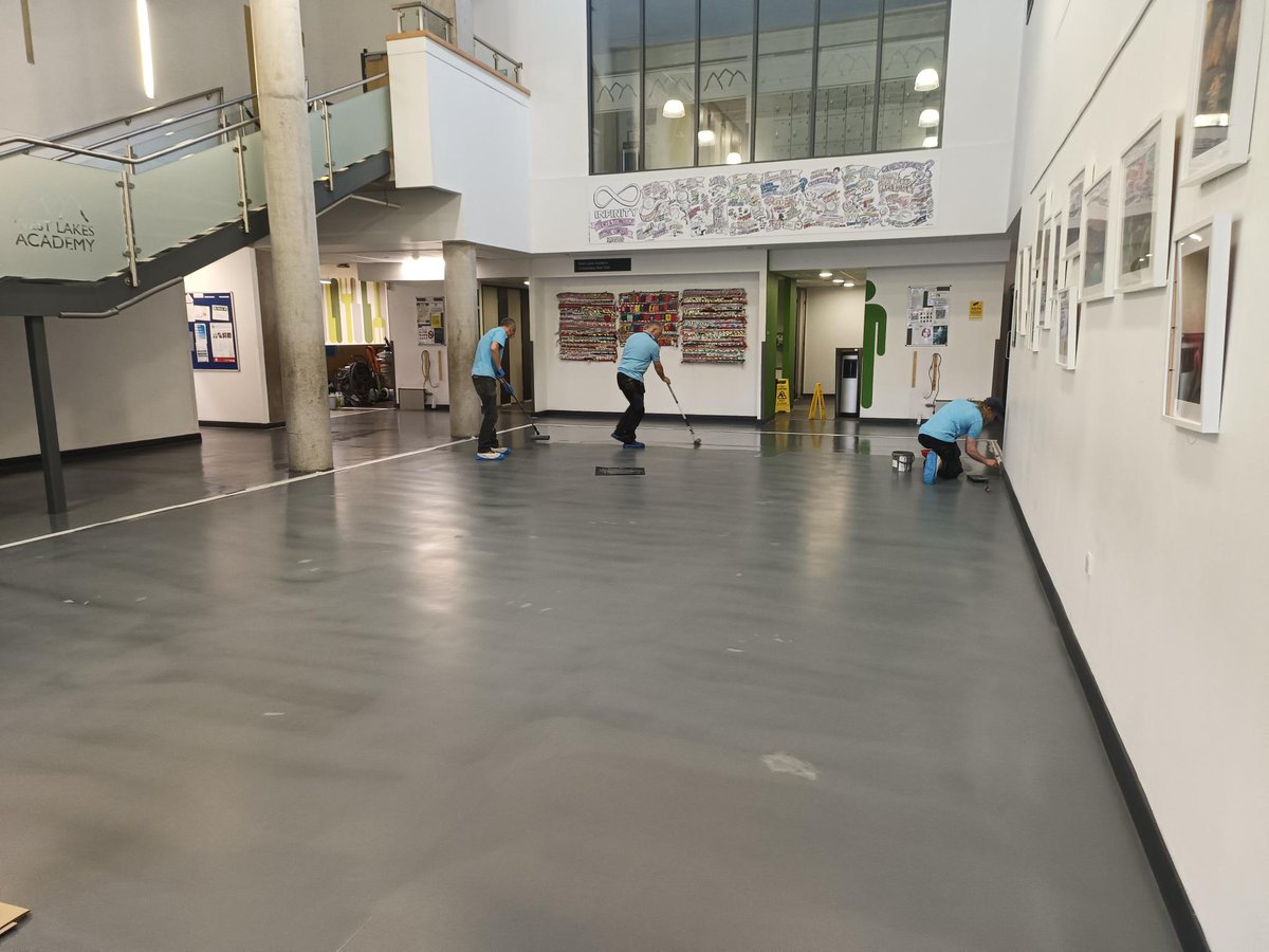 StainbustersLtd's tweet photo. Bona Resilient Floor refurbishment - 5 steps for a like new floor! deep clean; renovate &amp; repair; recoat; design effects; seal and protect. Cost effective #resilient #floor #refurbishment environmentally friendly alternative to installing a new floor!  #stainbusterscleaning #BONA https://t.co/tkQiS2S39W