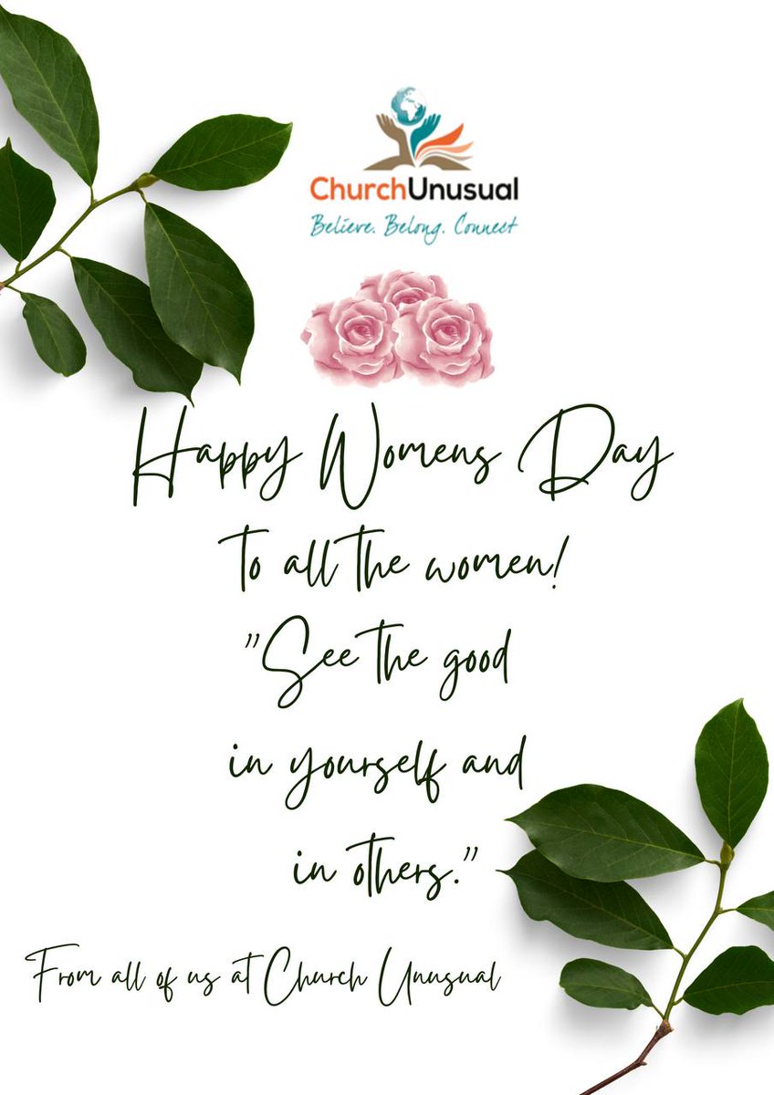 ChurchUnusual3's tweet photo. A happy Womens Day to all the ladies. 🙌💯
Have a blessed day!
#church_unusual
#happywomensday
#culadies
#culadiesministry https://t.co/MRivj9xJDH