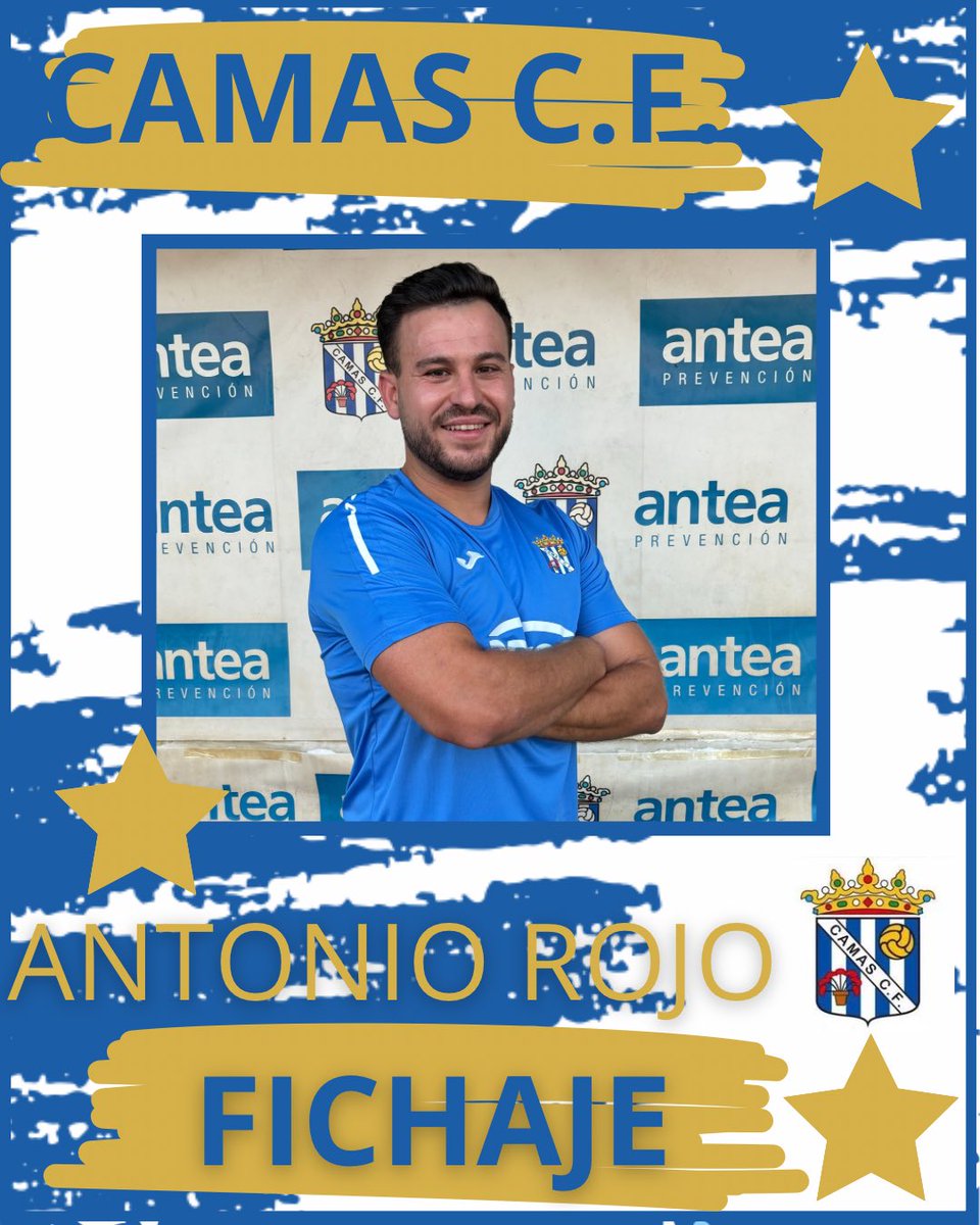 CamasCF's tweet photo. 📌FICHAJES. 
🗂️ Aquí os dejamos otro fichaje, Antonio Rojo jugará en el Camas CF la próxima temporada. 
💙Tras su paso por el Demo llega al Camas para unirse al cuadro de Cepeda. 
💣Bomba para nuestro centro del campo. 

#97añosdehistoria
#lahistorianosetoca https://t.co/CnETAfCM6n