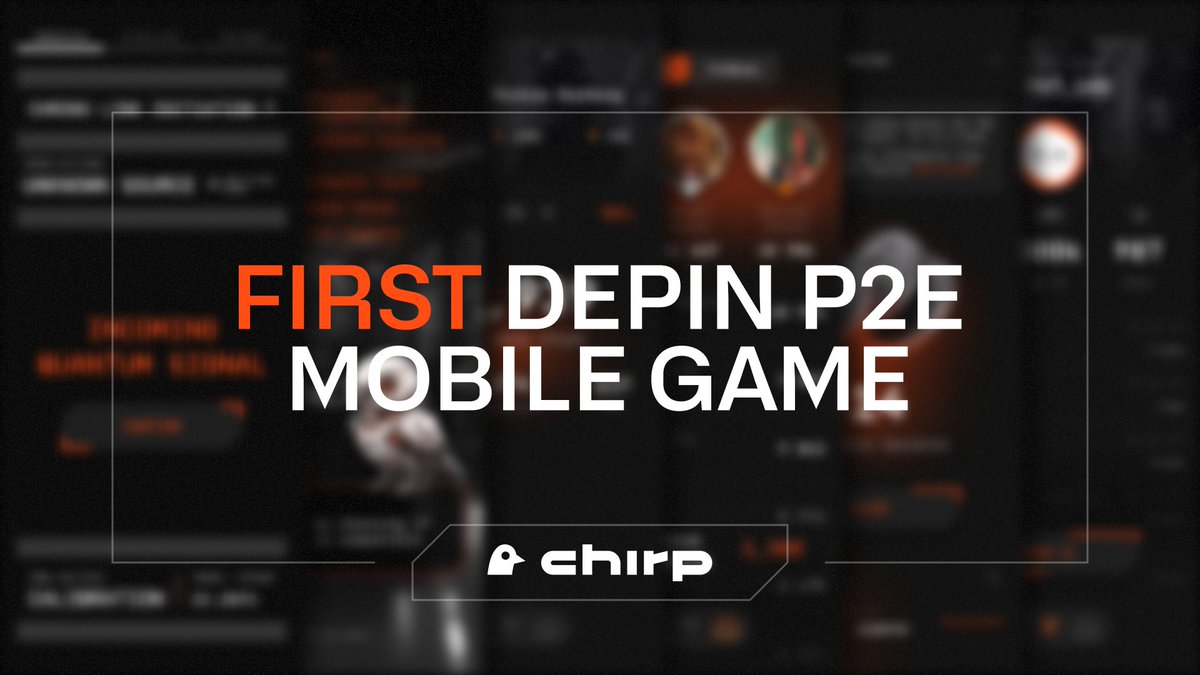 Hey <a href="/ChirpDeWi/">Chirp</a> community!
Your involvement in the #airdrop campaign using the Chirp Tracker app contributes significantly to our #DePIN P2E mobile game development, earning you $CHIRP tokens along the way.

Now, we’re inviting you to join our upcoming polls, where we’ll discuss