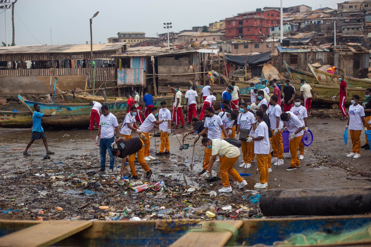 Over 30 amazing students from Archbishop Porter Girls' SHS &amp; GSTS took on plastic pollution at New Takoradi Beach as part of our Saving the Planet Club. These young eco-warriors are showing us all how it's done.

#BeachCleanup #PlasticFree #CorpnationFoundation  #WeAreCNF