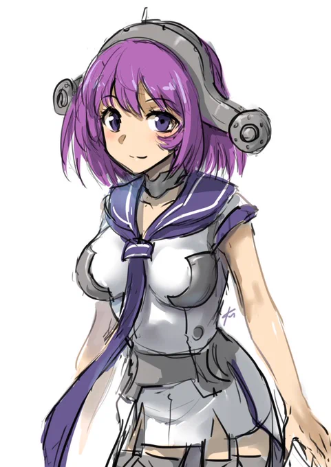 自分の絵に寄せたらもうちょいしっくり来るんちゃうかな、と思ったものの考え無しに描いたポージングと荒い画力でちょっと微妙になったので反省。 そんな訳で今日の落書は艦これよりレキシントンさん。一応センシティブで閉じます。 